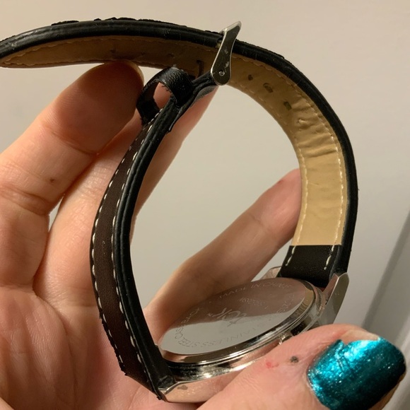 TCK Men’s Wrist Watch Working Order Silver Leather Band - Picture 9 of 12